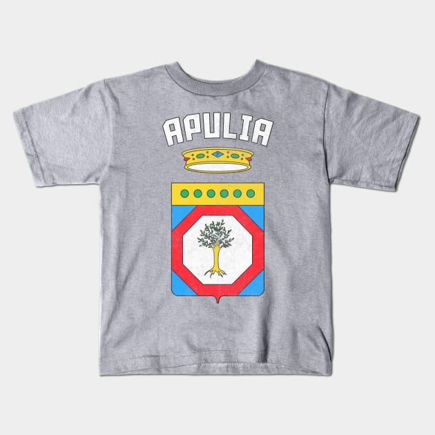 Apulia / Puglia Italy Region Coat of Arms / Vintage Style Kids T-Shirt by DankFutura